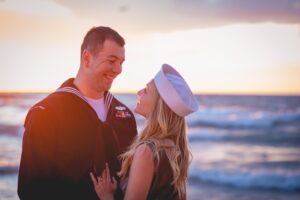 One of our engagement pictures on the lake in St. Joe, MI